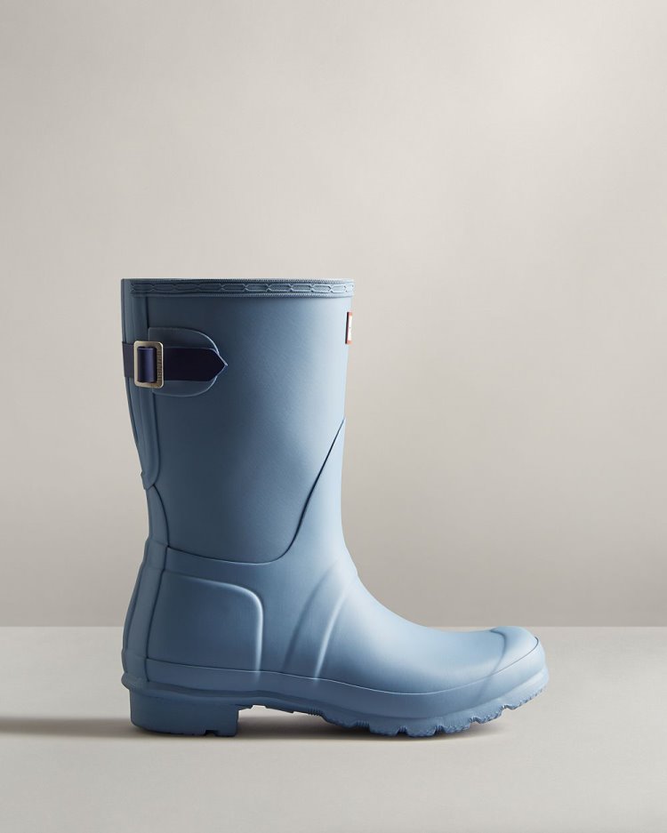 Gray short hunter boots best sale